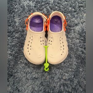 Crocs Classic Clog - Grey and Orange.